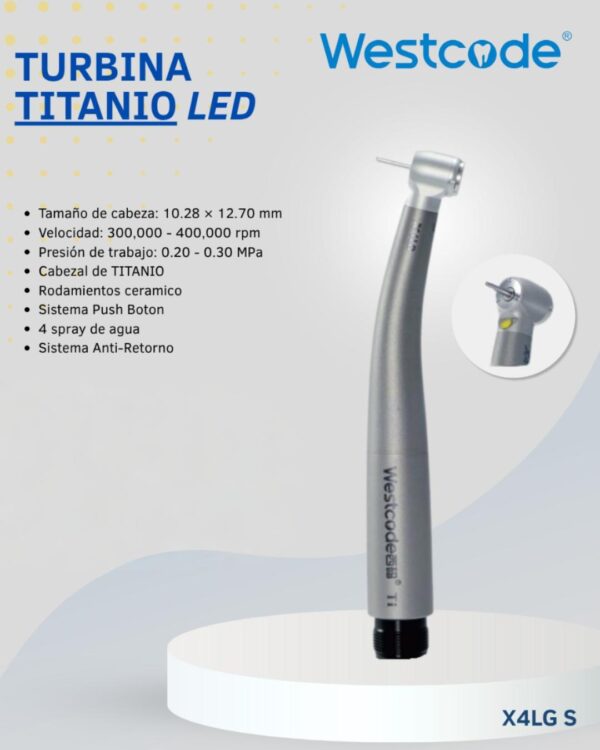 Turbina titanio led marca WESTCODE