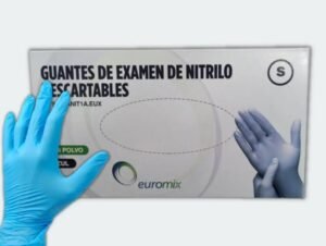 Guantes de nitrilo celeste o negro (x1000)